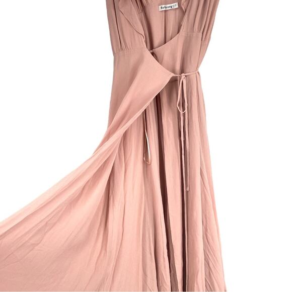 Reformation Peppermint‎ Blush Wrap Dress Womens Large - Picture 8 of 10
